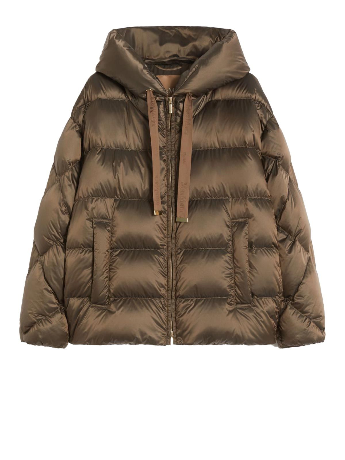 Max Mara The Cube ブラウンフーディ Brown Max Mara hooded down jacket | Quaranta Boutique Max mara the